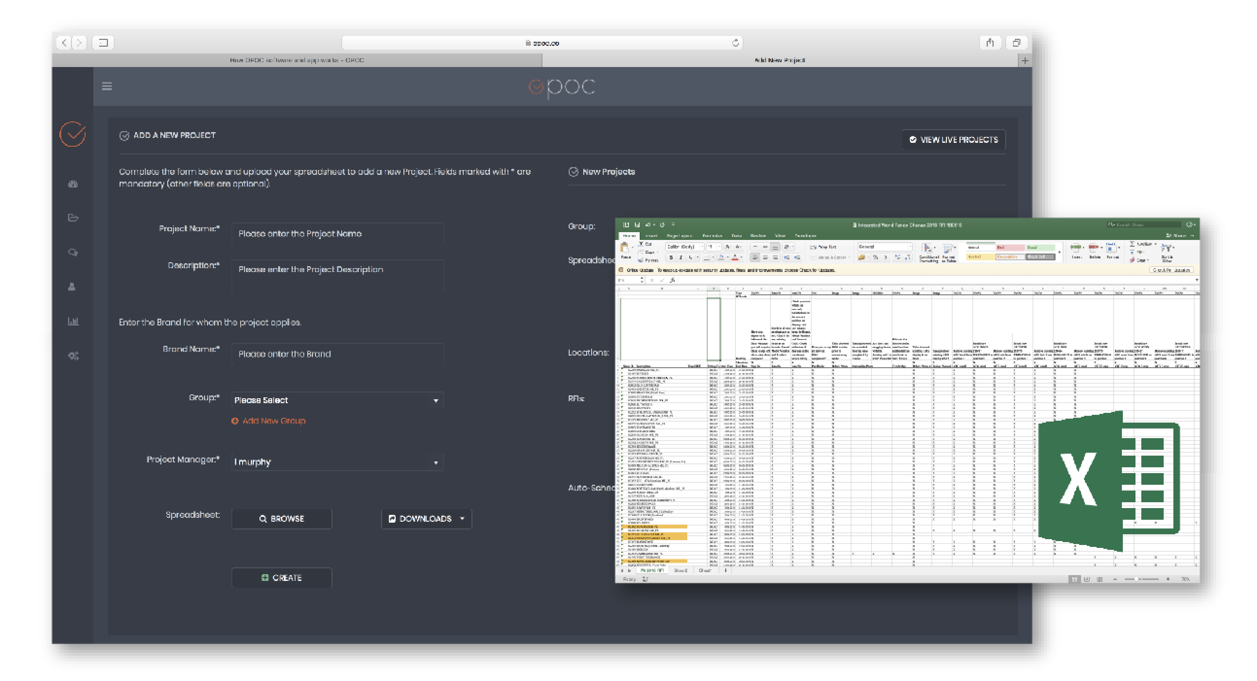 Create simple or complex projects
