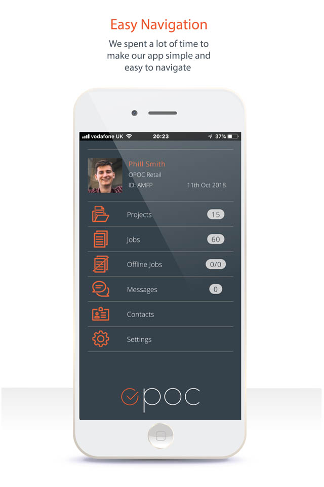 mobile forms profile page