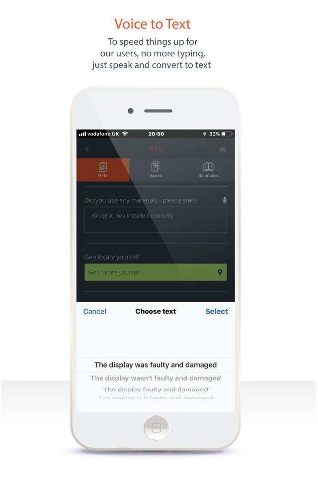 mobile forms speech to text